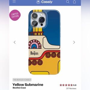 The Beatles Vibrant Yellow Submarine Case